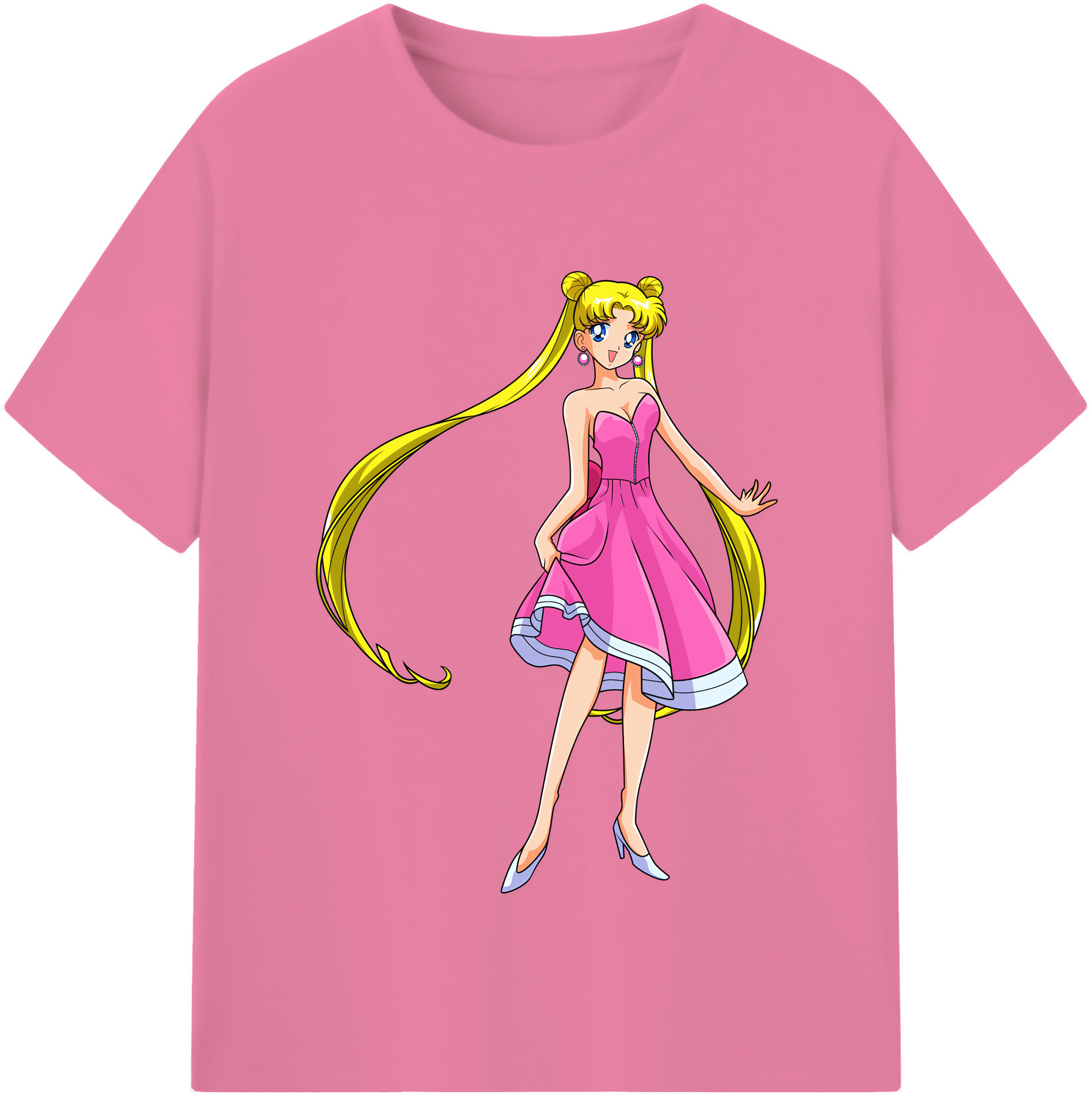 （画像用） 美少女戦士セーラームーン 愛野 美奈子 あいの みなこ Sailor Moon Aino Minako 綿100％半袖Tシャツ（フロントプリント）